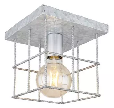 Настенный светильник GLOBO с металлической решеткой, серебряный настенный светильник для внутреннего освещения, настенный светильник 15530Z-1D Globo Lighting