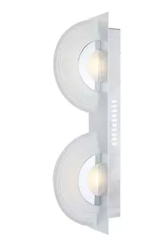 Настенный светильник Globo Wl алюминий, хром, 2Xled 41717-2W Globo Lighting, серебро