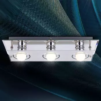Настенный светильник Globo Wl хром, 3Xe27 Led 48971-3 Globo Lighting, серебро