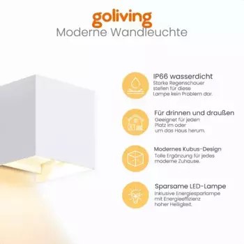 Настенный светильник Goliving, белый