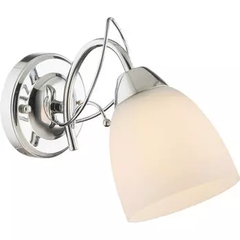 Настенный светильник, хром, опаловое стекло, H 19 см etc-shop, серебро