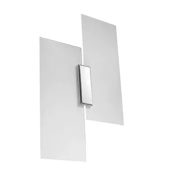 Настенный светильник, хром, сатиновое стекло, 27 см etc-shop, серебро