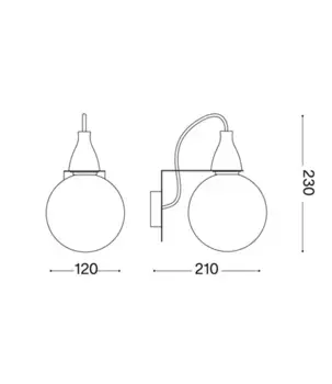 Настенный светильник IdealLux, черный