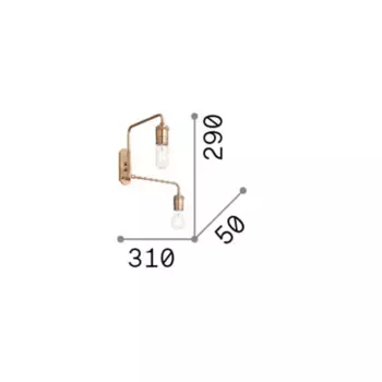 Настенный светильник IdealLux, золотой