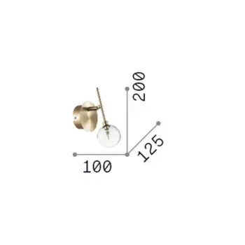 Настенный светильник IdealLux, золотой