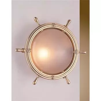 Настенный светильник из латуни, стеклянный руль 32см Морской исключительный ATLANTICO прихожая, лестничная клетка, ванная комната Licht-Erlebnisse