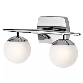 Настенный светильник Jasper, полированный хром, опаловое стекло, 2 светодиода Elstead Lighting