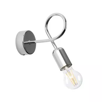 Настенный светильник KNOT хром 1хЕ27 15Вт сталь 20х8х25см Sollux Lighting, серебро