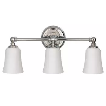 Настенный светильник Lake Huguenot, полированный хром и опаловое стекло, 3 лампочки Elstead Lighting