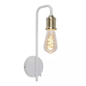 Настенный светильник, латунь, белый, высота 36 см. etc-shop