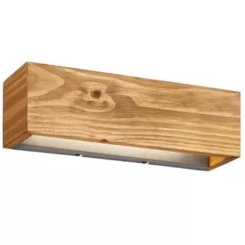 Настенный светильник LED Up & Down, дерево, диммер, L 37 см etc-shop, коричневый