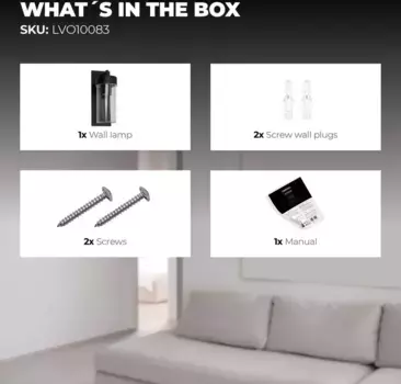 Настенный светильник Ledvion, черный