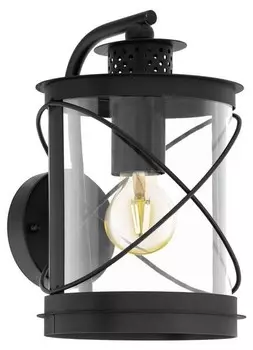 Настенный светильник Licht-Erlebnisse HILBURN цвет schwarz/transparent