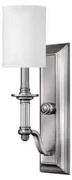 Настенный светильник Licht-Erlebnisse LUANA цвет nickel gebrstet/wei