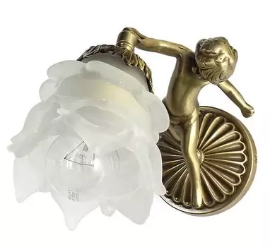 Настенный светильник Licht-Erlebnisse PUTTI цвет bronze hell glnzend/wei