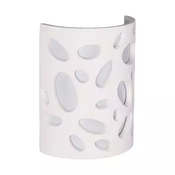 Настенный светильник Lindby для интерьера 'Hanni' белого цвета из гипса/глины, белый