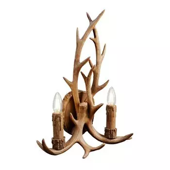 Настенный светильник Lindby для внутреннего освещения 'Fibi' коричневого цвета из пластика