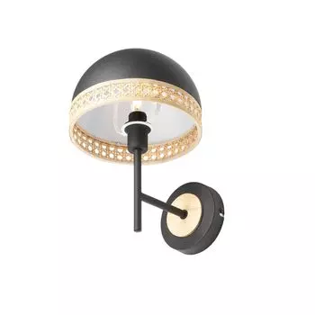 Настенный светильник Lindby 'Lonnaris' черного цвета из металла