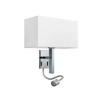 Настенный светильник Lucande белого цвета "Pelto" из текстиля