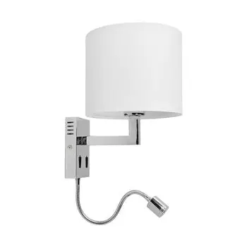 Настенный светильник Lucande белого цвета "Taron" из текстиля