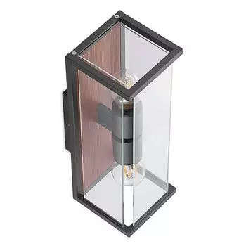 Настенный светильник Lucande Elwin черного цвета из алюминия