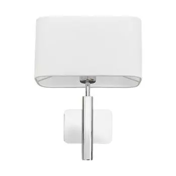 Настенный светильник Lucande 'Jettka' белого цвета из текстиля