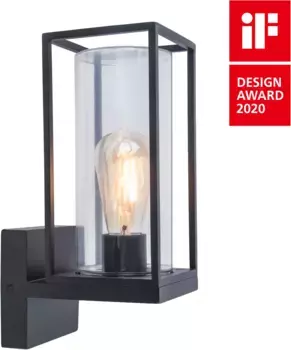 Настенный светильник LUTEC для наружного освещения "FLAIR", лампа E27 | без лампочек Высота: 31,3 см, цвет anthrazit
