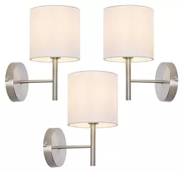 Настенный светильник lux.pro Winsford 3 шт, серебристый/белый