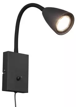 Настенный светильник MeineWunschleuchte Leselampe mit Stecker Schwarz, черный