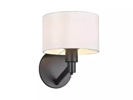 Настенный светильник MeineWunschleuchte Schwarz Lampenschirm Stoff, черно-белый