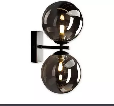 Настенный светильник Neptune из черного стекла, включая переключатель ВКЛ-ВЫКЛ, стеклянный светильник Eco-Light Leuchten GmbH, черный