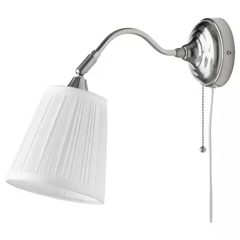 Настенный светильник, никелированный/белый, RSTID IKEA