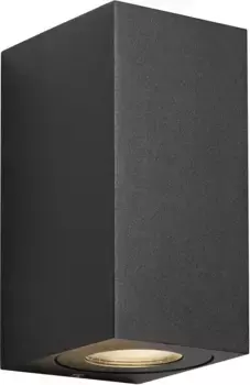 Настенный светильник Nordlux для наружного освещения "Canto 2", 2 лампочки, лампа GU10 | без лампочек Высота: 17 см, черный