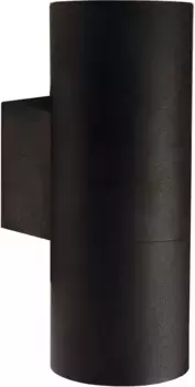 Настенный светильник Nordlux для наружного освещения "Жестяной", 2 лампочки, лампа GU10 | без лампочек 7,6 см, Высота: 19,5 см, черный