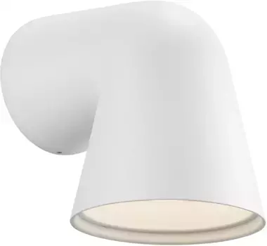 Настенный светильник Nordlux для наружного освещения "Front Single", 1 лампочка, GU10 | без лампочек 11,8 см, Высота: 15 см, белый