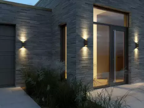 Настенный светильник Nordlux для наружного освещения "Nico Square", лампа GU10 | без лампочек, простая установка, возможно параллельное подключение, степень защиты IP54 Высота: 23,50 см., цвет rostfarben