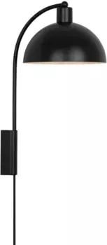 Настенный светильник Nordlux "Ellen 20", 1 лампочка, лампа E14 | без лампочек 20 см, Высота: 43 см, черный