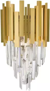 Настенный светильник Nova Luce "GRANE", 2 лампочки, лампа E14 | без лампочек, без освещения 25,00 см, Высота: 35 см, цвет Gold