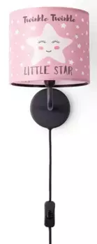 Настенный светильник Paco Home "Aleyna 105", 1 лампочка, лампочка E14 | без лампочки, детский светильник детская комната детская комната 18см кабель звезды 3м E14 18 см, Высота: 26,5 см, черный