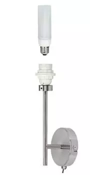 Настенный светильник Paulmann Easy Living матовый хром, вкл. энергосберегающую лампу 11 Вт 550 лм 2700 К теплый белый