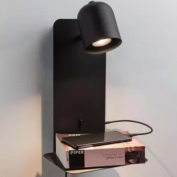 Настенный светильник Paulmann Malena матового черного цвета GU10, черный