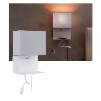 Настенный светильник Paulmann Merani в серо-белом цвете E27, серый