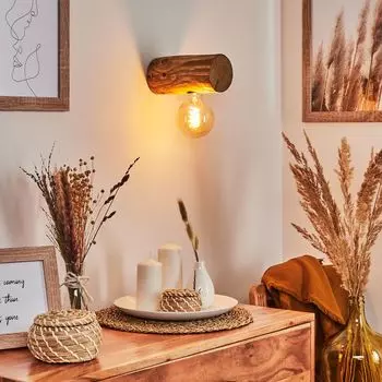 Настенный светильник »Pontinvrea« из дерева темно-коричневого цвета. hofstein, коричневый