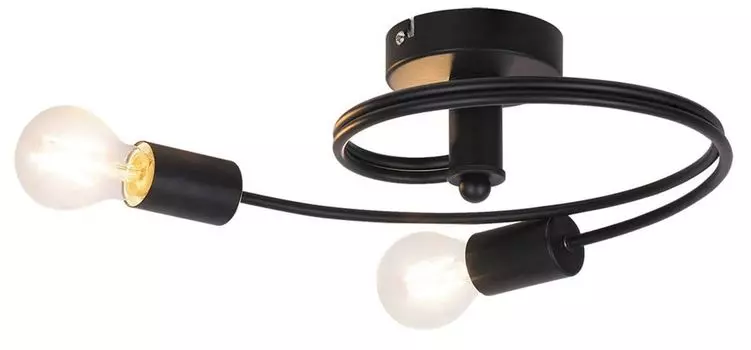 Настенный светильник Rabalux Carly матовый черный 2xE27 с регулируемой яркостью