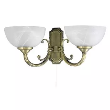 Настенный светильник Rabalux Marlene 2x E14 бронза, белый алебастр