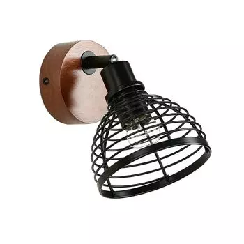 Настенный светильник, регулируемый, деревянный, металлический, ретро-дизайн, E27, поворотный, E14, настенный светильник, точечный светильник Licht-Erlebnisse