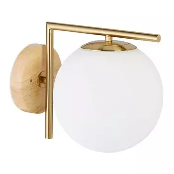 Настенный светильник Relaxdays Messing GLOBI цвет gold/hellbraun/wei