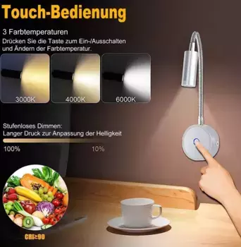 Настенный светильник Rosikey, серебряный