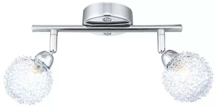 Настенный светильник с подвижными спотами и алюминиевой сеткой ORINA etc-shop, серебро