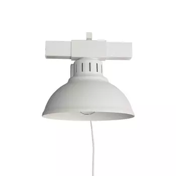 Настенный светильник с розеткой, кабельным выключателем, металл, дерево, винтажный потертый белый настенный светильник для кухни Licht-Erlebnisse